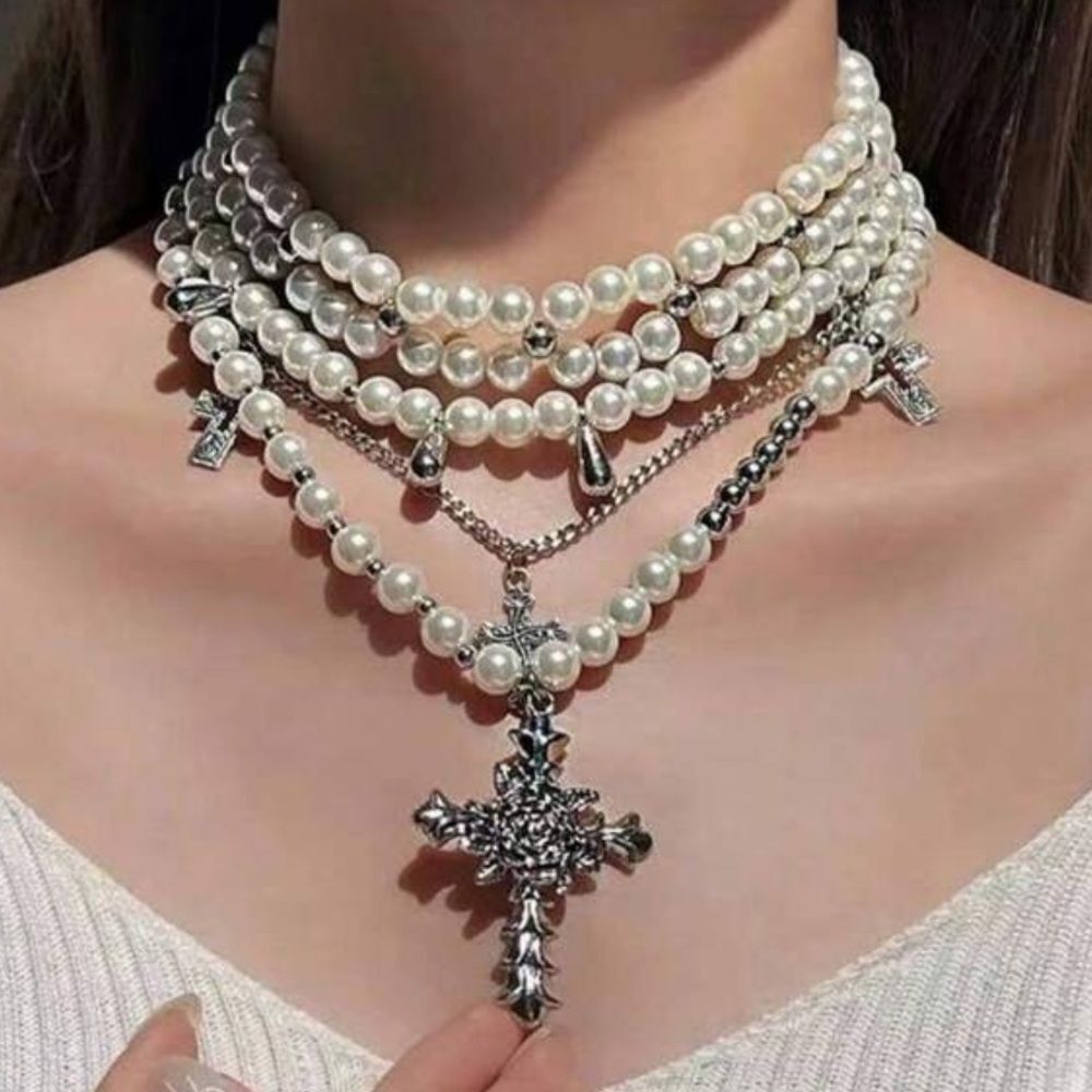 Statement Cross Necklace Set N1130